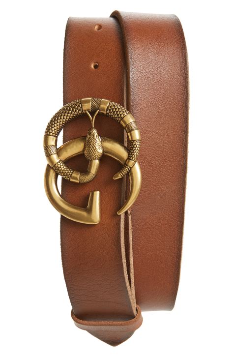 brown monogram gucci belt|gucci snake belt women.